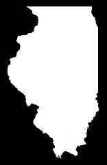 Image showing State of Illinois - black background