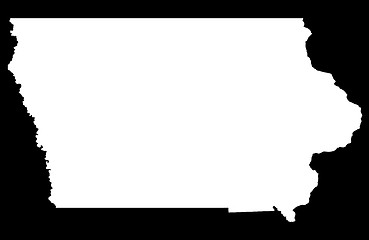 Image showing State of Iowa - black background