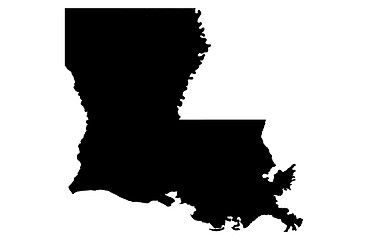 Image showing State of Louisiana - white background