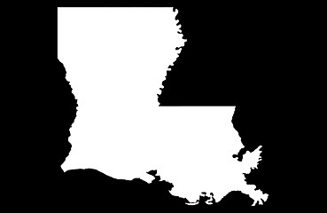 Image showing State of Louisiana - black background