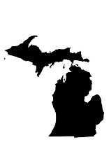 Image showing State of Michigan - white background