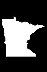 Image showing State of Minnesota - black background