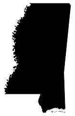 Image showing State of Mississippi - white background