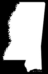 Image showing State of Mississippi - black background