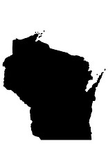 Image showing State of Wisconsin - white background