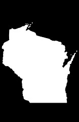 Image showing State of Wisconsin - black background