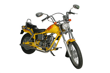 Image showing Yellow motorbike