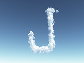 Image showing cloudy letter J