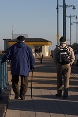 Image showing Elderly hikers out for a stroll