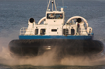 Image showing Hovercraft on blue sea