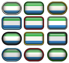Image showing twelve buttons of the Flag of Sierra Leone