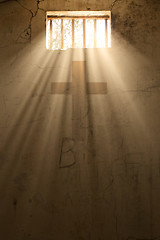 Image showing hope or freedom through cross of crist 