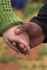 Image showing Man & Woman holding hands