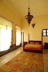 Image showing Beautiful authentic arabic bedroom (Morocco)