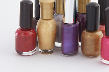 Image showing Nail polish in various colors