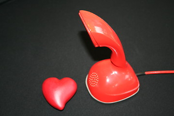 Image showing Cobra telephone in red