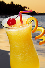 Image showing Tropical orange drink