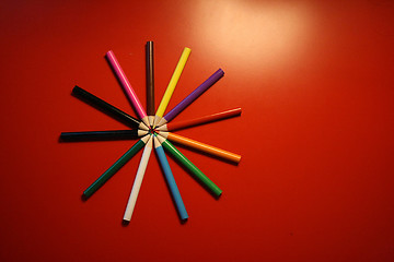 Image showing colourful pencils