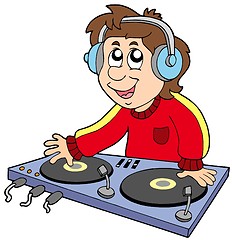 Image showing Cartoon DJ boy