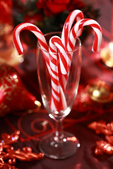 Image showing Christmas candy canes