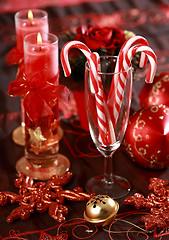 Image showing Christmas candy canes