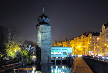 Image showing Manes gallery and Sitkov water tower in Prague