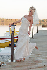 Image showing Bride on the lake