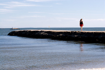 Image showing Woman At the Beach