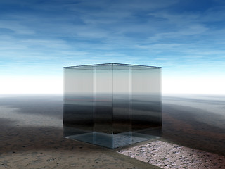 Image showing glass cube 