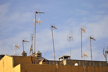 Image showing roof with antennas