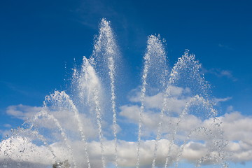 Image showing Splash of fountain in a urban park