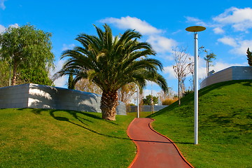 Image showing path through the landscaped park
