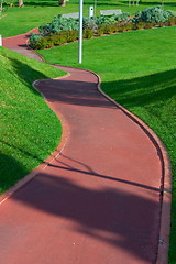 Image showing path through the landscaped park