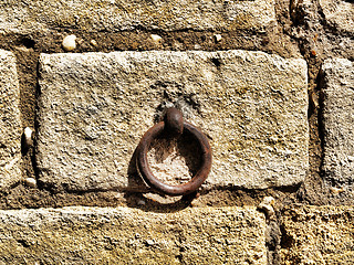 Image showing Iron ring wall