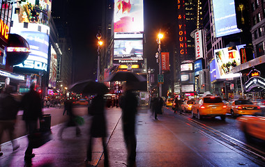 Image showing Times Square in New York City at Night