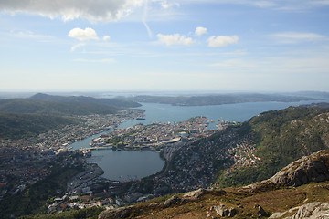 Image showing View over Bergen, Norway