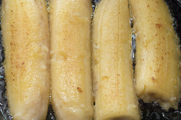 Image showing Banana frying in butter