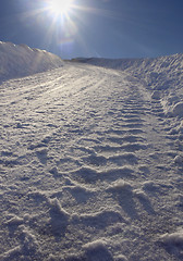 Image showing  snow on the road