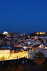 Image showing Beautiful nightscene in Lisbon, Portugal