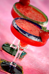 Image showing Strawberry Margaritas