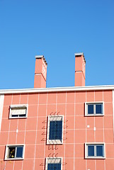 Image showing Refurbished pink building