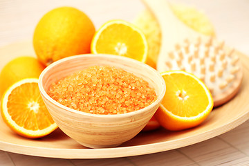 Image showing orange bath salt