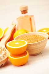 Image showing orange bath salt