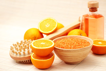 Image showing orange bath salt