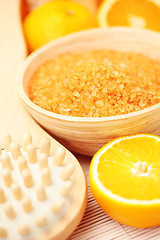 Image showing orange bath salt