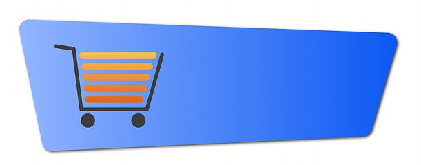Image showing Blue Shopping Cart Button