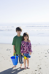 Image showing Children at Beach