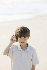 Image showing Boy With Shell