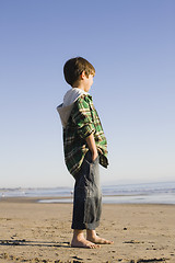 Image showing Boy At Beach