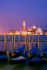 Image showing Venetian gondolas